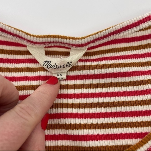 Madewell | Swingy Tee Dress in Stripe Pattern Cotton NWOT - Picture 9 of 10